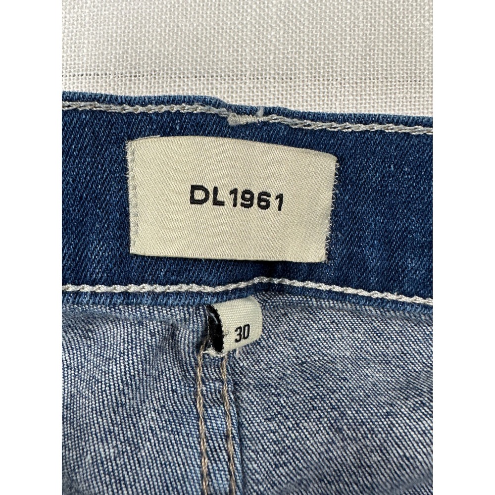 DL1961 Halle Straight High Rise Instasculpt Jeans Palm Springs Blue Size 30 - Picture 5 of 10